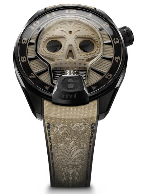 Review HYT SKULL Vida 151-DL-48-NF-BB Replica watch - Click Image to Close